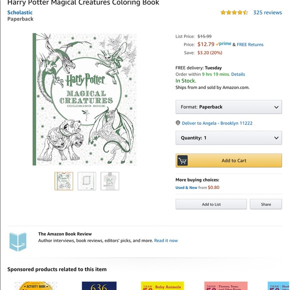 Harry Potter Magical Creatures Coloring Book - Picture 4 of 8